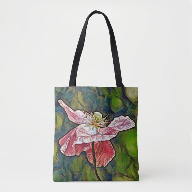 Bolso De Tela Faith Pink Poppy Art Tote (Anverso)