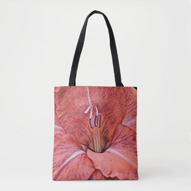 Bolso De Tela Faith Red Flower Art Tote (Anverso)