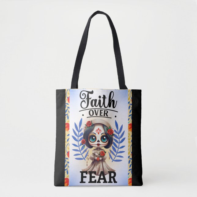 Bolso De Tela Faith Sugar Skull (Anverso)
