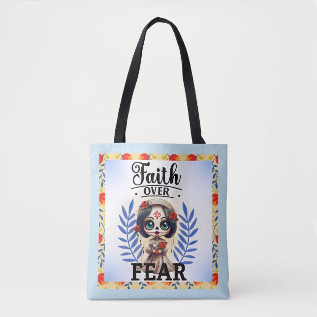Bolso De Tela Faith Sugar Skull (Anverso)