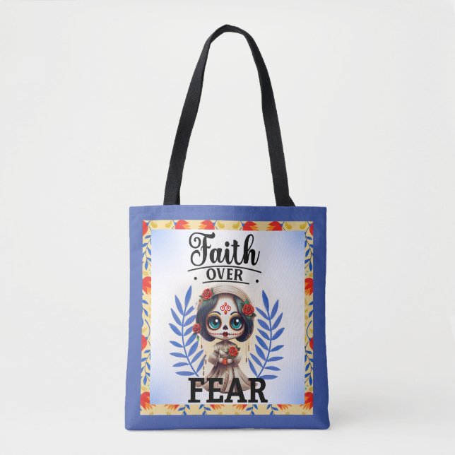 Bolso De Tela Faith Sugar Skull (Anverso)