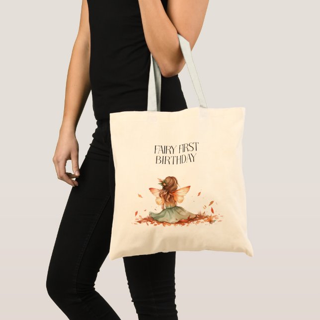 Bolso De Tela Fall Fairy First Birday Gracias con un Fox (Anverso (producto))