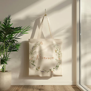 Bolso De Tela Fall Garden Wildflower Bridesmaid Tote Bag