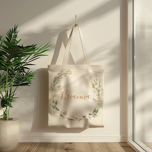 Bolso De Tela Fall Garden Wildflower Bridesmaid Tote Bag (Subido por el creador)