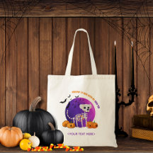 Fall Halloween Foky Trick o Trete Tote Bag
