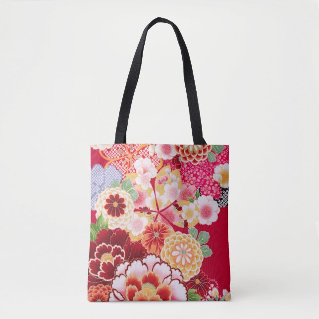 Bolso De Tela Fallece Red Floral (Anverso)