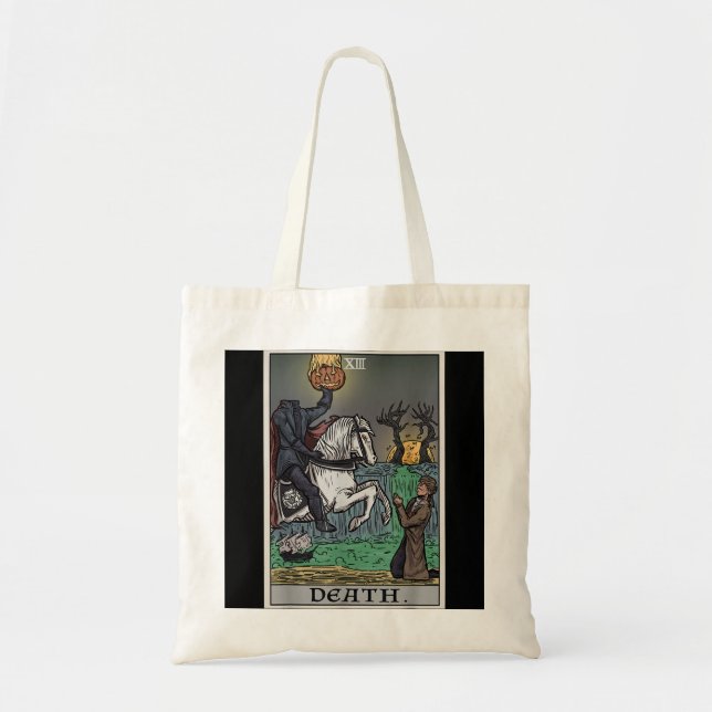 Bolso De Tela Fallecimiento Tarot Card Halloween Halloween sin c (Frente)