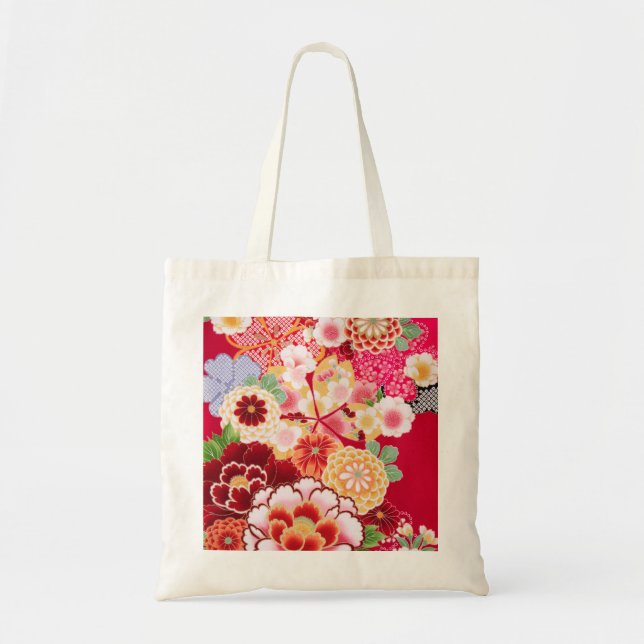 Bolso De Tela Falln Red Floral Burst (Frente)