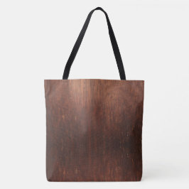 Bolso De Tela Falsa madera oscura de Brown