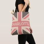 Bolso De Tela Falsa unión británica personalizada Jack<br><div class="desc">El Reino Unido desvaneció Union Jack Británico con la temática personalizada bolsas de impresión completas de Ricaso .. disponible en una gama de estilos y tamaños</div>