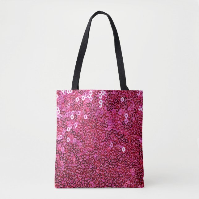 Bolso De Tela Falsas lentejuelas rosadas (Anverso)