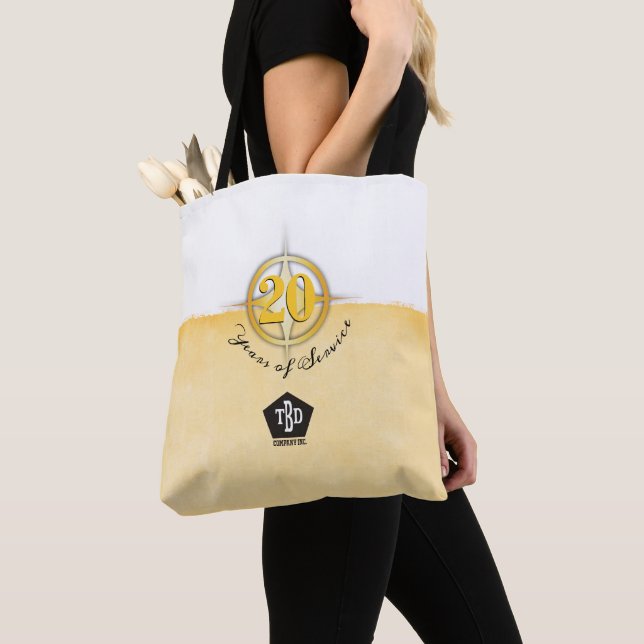 Bolso De Tela Falso empleado del emblema del oro aniversario de (Detalle)