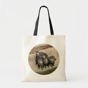 Bolso De Tela Familia adorable de la nutria