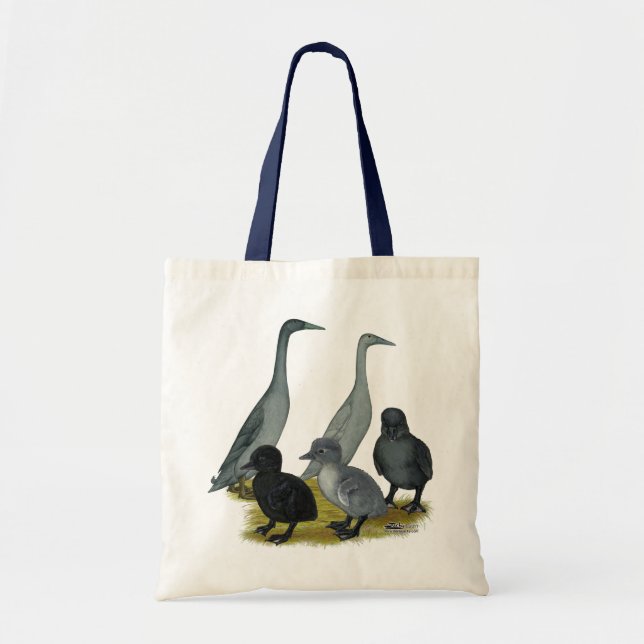 Bolso De Tela Familia Blue Runner Duck (Frente)