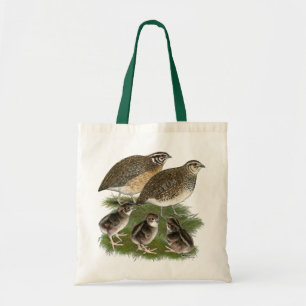 Bolso De Tela Familia de codornices Coturnix