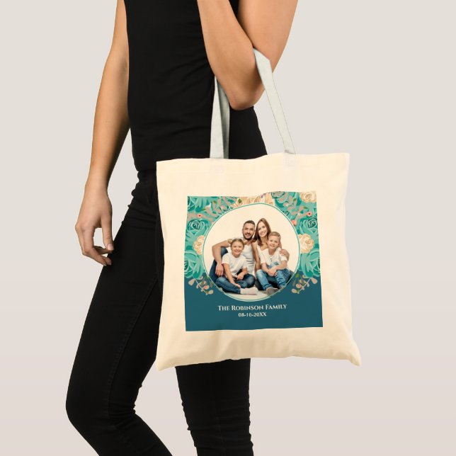 Bolso De Tela Familia de fotos de personalizado Keepsake Persona (Anverso (producto))