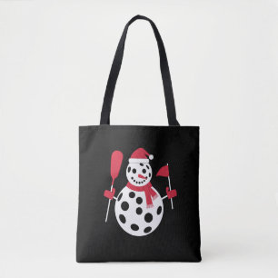 Bolso De Tela Familia de muñeco de nieve con sombrero de Santa N