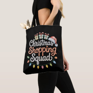 Bolso De Tela Familia de navidades de compras de cuádruple navid