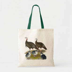 Bolso De Tela Familia de pavos salvajes del este