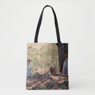 Bolso De Tela Familia de Perros de la Pradera