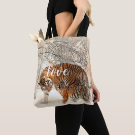 Bolso De Tela Familia de tigres personalizada