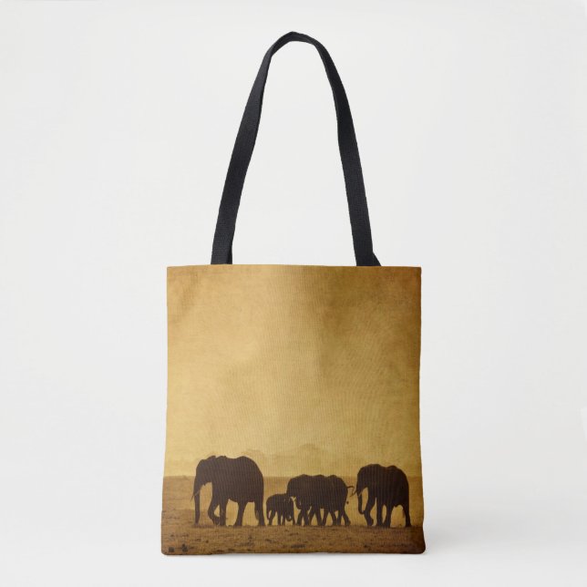 Bolso De Tela Familia del elefante (Anverso)