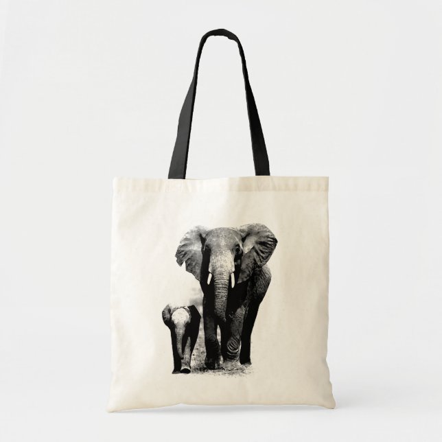 Bolso De Tela Familia Elefante Pop Art Baby Baby (Frente)