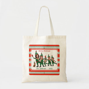 Bolso De Tela Familia Elf divertida de seis Navidades de Perro V