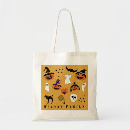 Bolso De Tela Familia Jack o Lantern Halloween