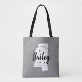 Bolso De Tela Familia Mississippi Monograma Estado Tote Bag