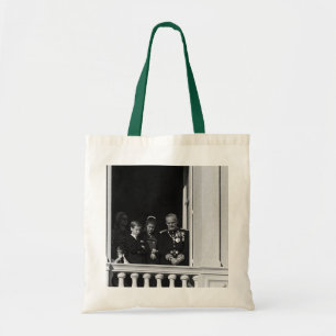 Bolso De Tela Familia monegasca vintage principesca en balcón de