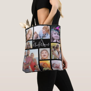 Bolso De Tela Familia Monograma Ocho Foto Personalizada