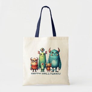 Bolso De Tela Familia Monster - ¡Feliz Halloween!