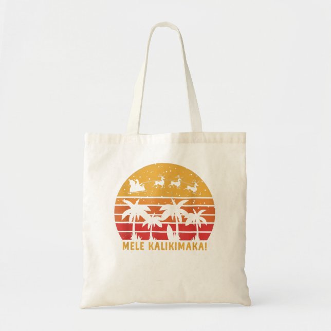 Bolso De Tela Familia Navidades retro de Mele Kalikimaka va (Frente)