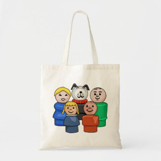 Bolso De Tela Familia Pequeña Ronda