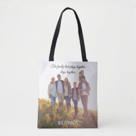 Bolso De Tela Familia Que Reúne Foto Personalizada