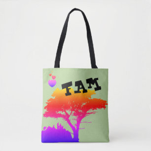 Bolso De Tela Familia Silhouette Gran Árbol Vintage ÁRBOL