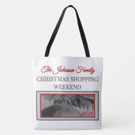 Bolso De Tela Family Christmas Shopping Weekend Crimson Ornament