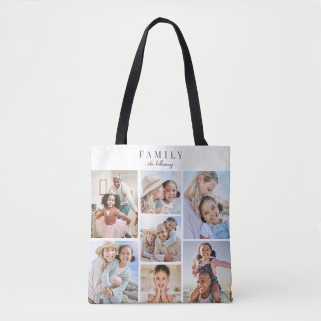 Bolso De Tela Family Photo Collage (Anverso)