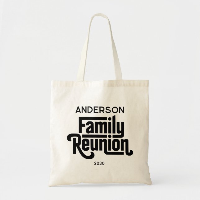 Bolso De Tela Family Reunion Minimalist Black White Classic (Frente)