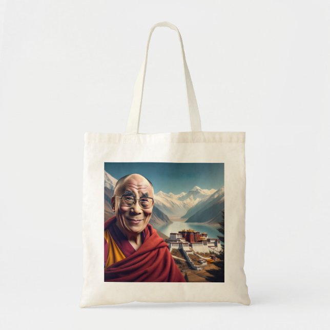 Bolso De Tela Famosa cita de viaje del Dalai Lama (Frente)
