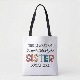 Bolso De Tela Famosa Hermana Regalos para la mejor hermana de