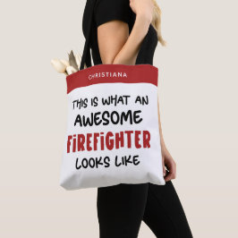 Bolso De Tela Famoso bombero ingenioso personalizado