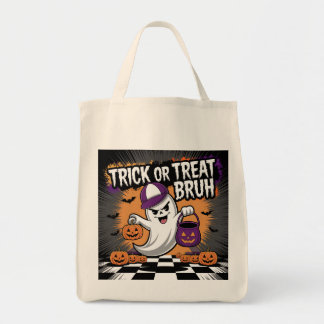 Bolso De Tela Famoso fantasma de Halloween y calabazas