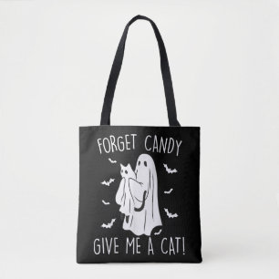 Bolso De Tela Famoso Gato Halloween Fantasma Olvidar Candy Darme
