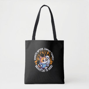 Bolso De Tela Famoso gato valiente caminando fantasma asustado q