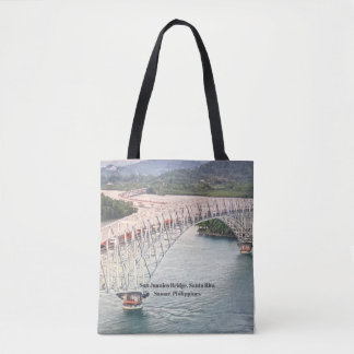 Bolso De Tela Famoso Puente de San Juanico, Filipinas -