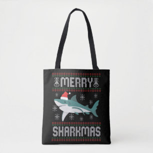 Bolso De Tela Famosos Navidades del tiburón tiburón tiburón suét