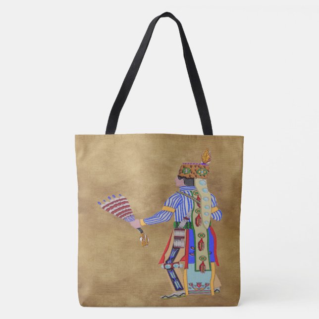 Bolso De Tela Fan Dancer Nativo Americano (Anverso)