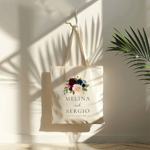Bolso De Tela Fancy Classic Flowers Wedding  